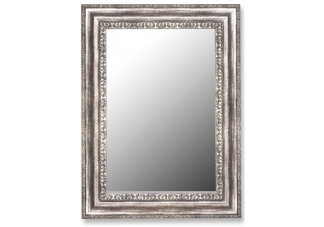 Camoe Antique Pewter & Silver Trim Mirror