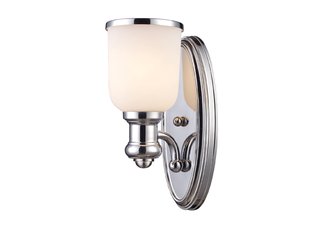 Brooksdale 1-Light Sconce in Polished Chrome