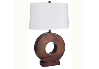 O shape Metal Table Lamp - Bronze