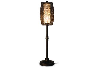 Bristol 58" Walnut Weave Outdoor Floor Lamp