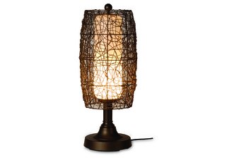 Bristol 38" Walnut Weave Outdoor Table Lamp