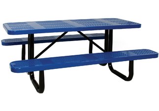 picnic table, commercial site furnishings, standard perforated table