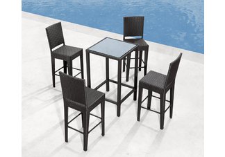 Anguilla Bar Outdoor Bar Chair - Chocolate