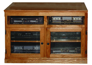 9545Traditional Oak TV Console 42w x 30h x 18d