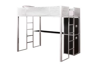Rock & Roll Full Size Study Loft Bunk Bed (ships in 2 cartons)
