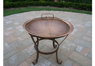 20 Inch Copper Fire Pit with Grill