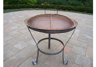 20 Inch Copper Fire Pit with Grill