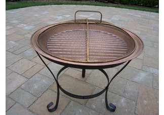 20 Inch Copper Fire Pit with Grill