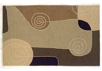 Brown & Sage Swirl Rug