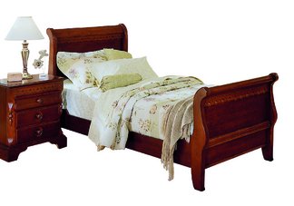 Oreleans Twin Sleigh Bed with 1 Night Stand Collection Set