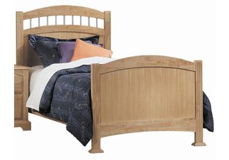 Truckee Twin Bed with Wood Rails