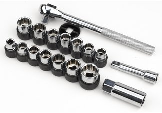 21 Piece SAE/Metric 3/8 Inch Drive Socket Set