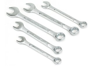 5 Piece Set of Metric Combination Wrenches