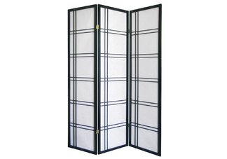 Girard 3-Panel Room Divider - Black