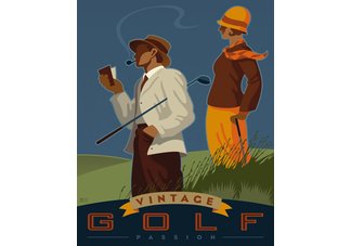 Vintage Golf Passion Artwork