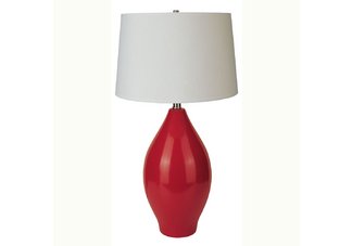 Ceramic Table Lamp - Red