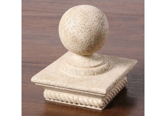 Sphere Sculpture Limestone Post Cap