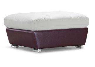 Bond Ottoman white/ MAROON