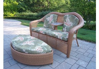 New Century Loveseat Ottoman Set