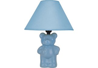 Ceramic Teddy Bear Lamp - Royal Blue
