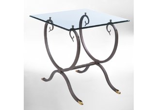 Florence Square End Table with Glass Top104