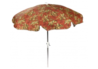 Red Floral Patio Umbrella