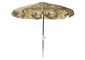 Green Floral Patio Umbrella