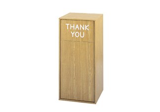Flat Top Wood Receptacle
