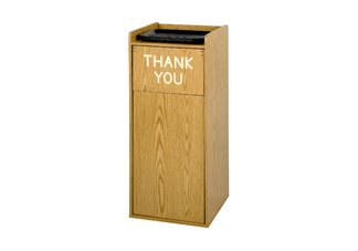 Wood Food Court Receptacle