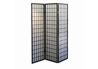 3-Panel Room Divider - Black