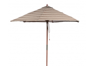 Stripe Wood Market Umbrella