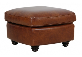 Andrew Leather Ottoman