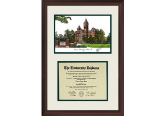 Auburn University Tigers Scholar Framed Lithograph w/ Diploma