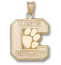 Clemson University Tigers Gold Pendant
