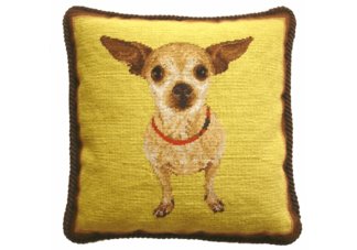 Chihuahua Dog Needlepoint Pillow