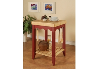 Crimson Red Kitchen Island