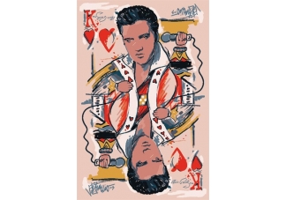 Elvis King of Hearts Rug