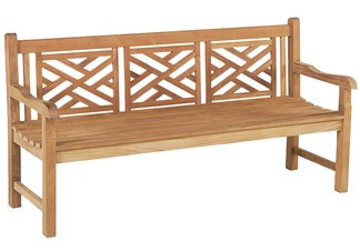 Denver Teak Bench, Teak Bench, Denver 3 Seat Cross Bench, Cross Bench