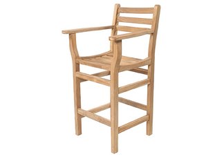 teak bar stool with arms