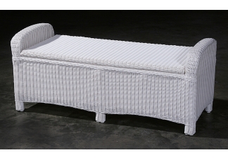 resin wicker storage bench