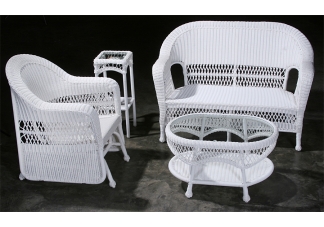 White Freeport Loveseat Set