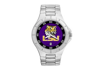 LSU Tigers Mens Stainless Steel Watch