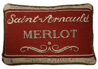 Merlot Needlepoint Pillow