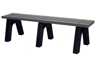 Recycled Slatted Backless Bench