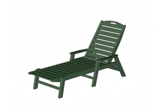 Nautical Green Chaise Lounge