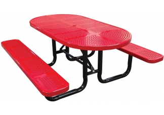 picnic table, oval picnic table