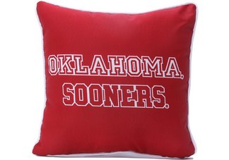 Oklahoma Sooners Pillow Full Shot