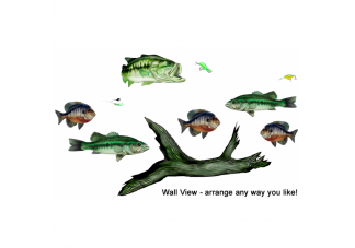 10 piece freshwater fish scene