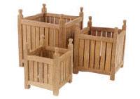 Teak Planters available in several sizes to dress up your outdoor living area.