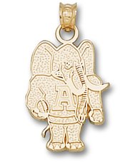 University of Alabama 3/4" 10K Gold Big Al Pendant University of Alabama Crimson Tide 10K Gold Pendant